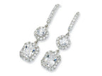 Cheryl M™ Sterling Silver CZ French Wire Earrings