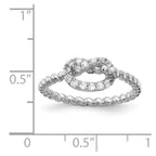 Cheryl M™ Sterling Silver CZ Knot Ring