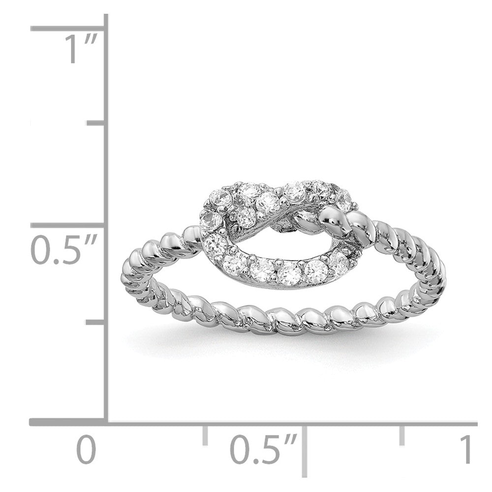 Cheryl M™ Sterling Silver CZ Knot Ring