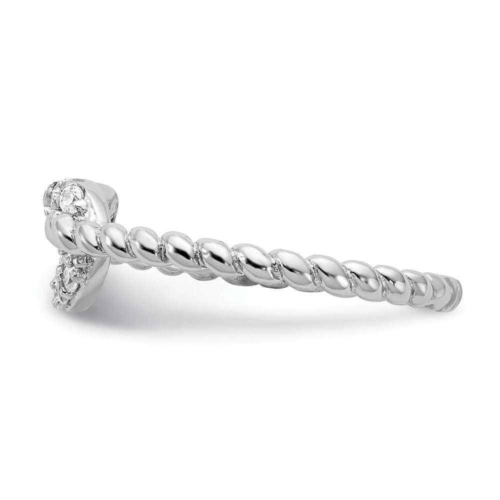 Cheryl M™ Sterling Silver CZ Knot Ring