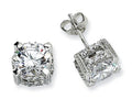 Cheryl M™ Sterling Silver 8mm CZ Stud Earrings