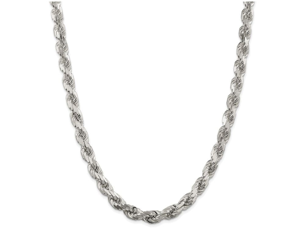 FJC Finejewelers 20 Inch Sterling Silver 6.75mm bright-cut Rope Chain Necklace