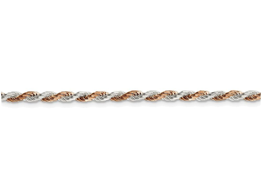 FJC Finejewelers 18 Inch Sterling Silver 2.5mm Rose Rope Chain Necklace