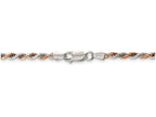 FJC Finejewelers 18 Inch Sterling Silver 2.5mm Rose Rope Chain Necklace