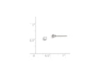 FJC Finejewelers Sterling Silver 3mm Round Snap Set Cubic Zirconia Stud Earrings