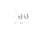 FJC Finejewelers Sterling Silver 9mm Round Snap Set Cubic Zirconia Stud Earrings