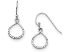 FJC Finejewelers Sterling Silver With CZ Infinity Symbol Shepard Hook Earrings