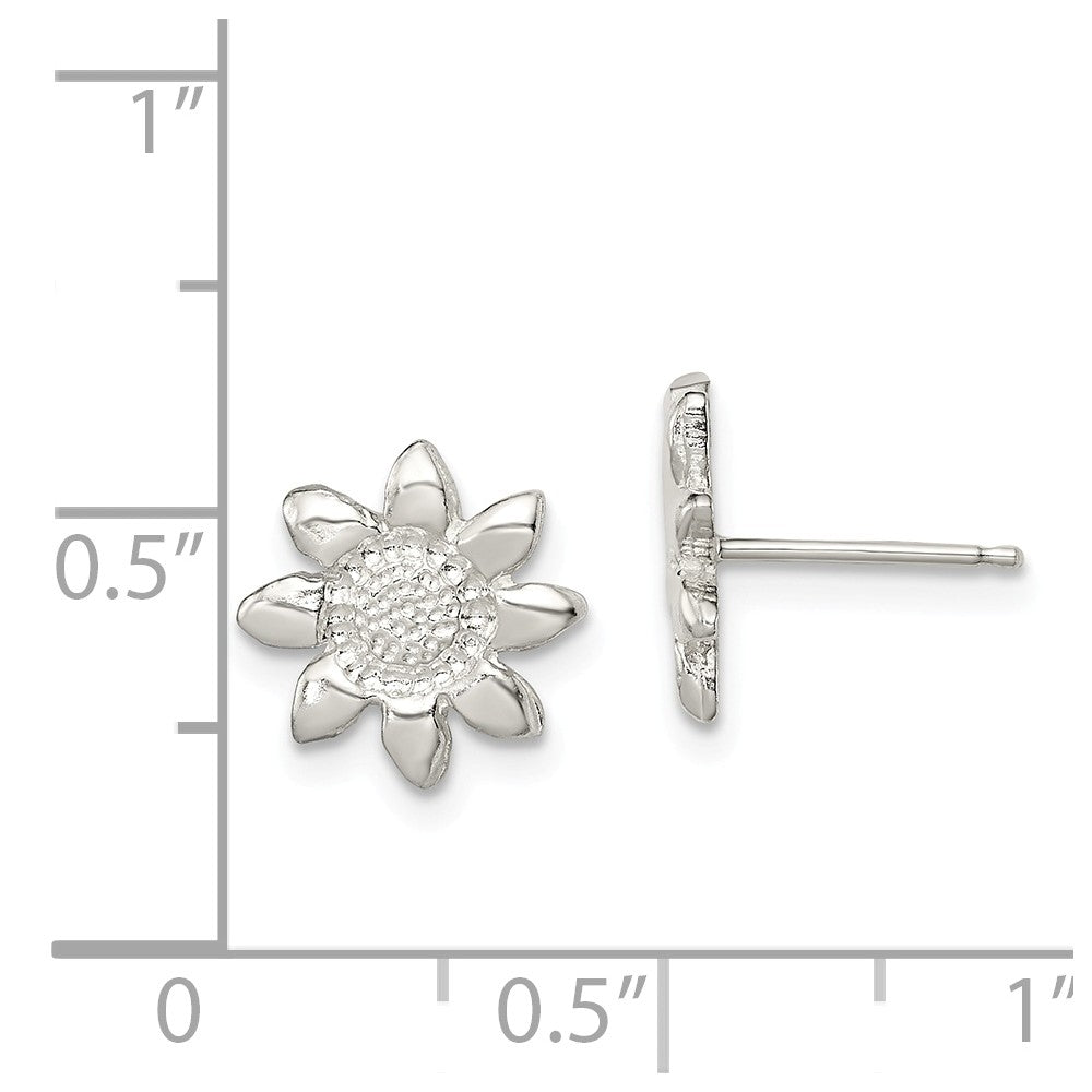 FJC Finejewelers Sterling Silver Flower Mini Earrings