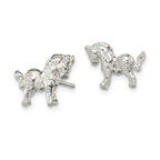 FJC Finejewelers Sterling Silver Unicorn Mini Earrings