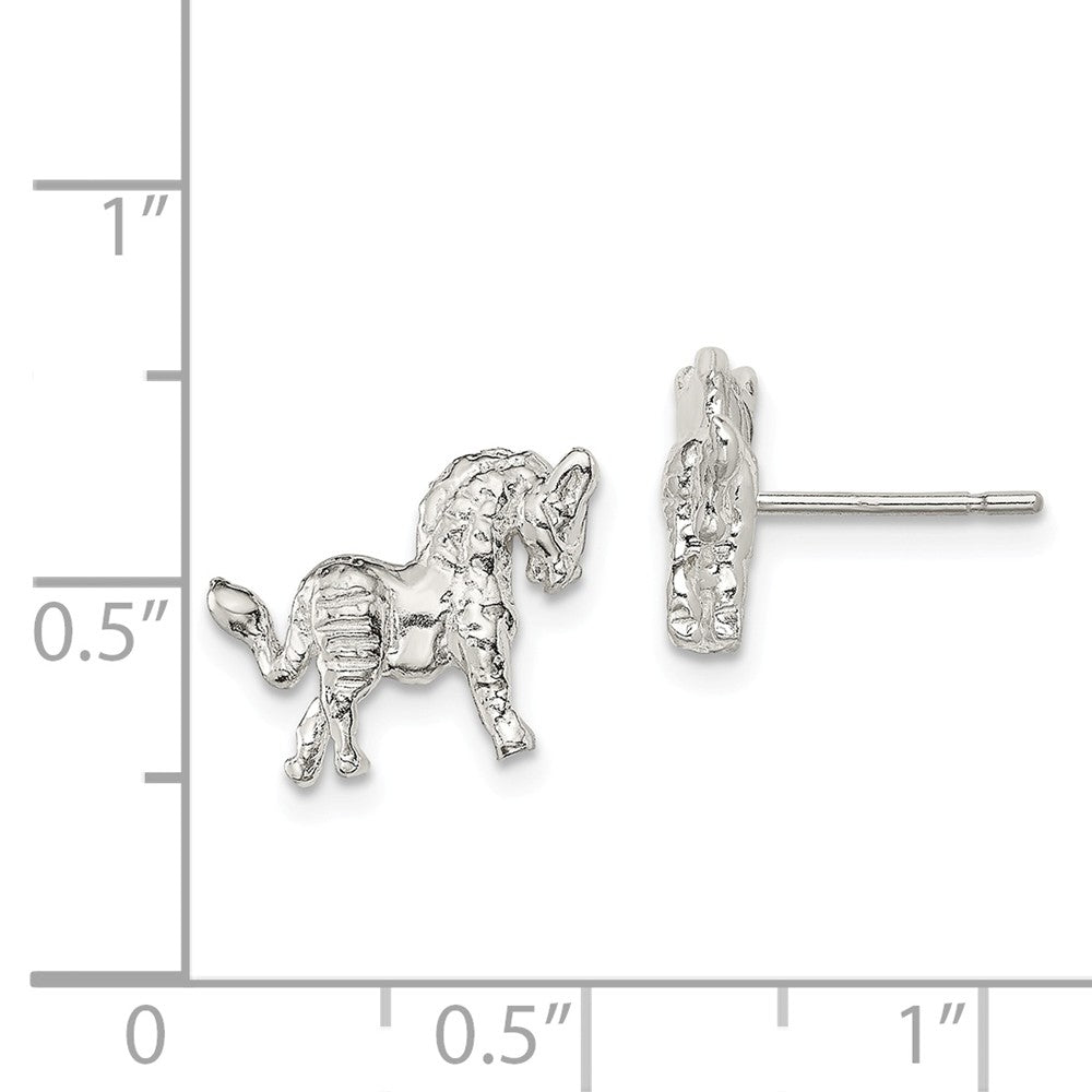 FJC Finejewelers Sterling Silver Unicorn Mini Earrings