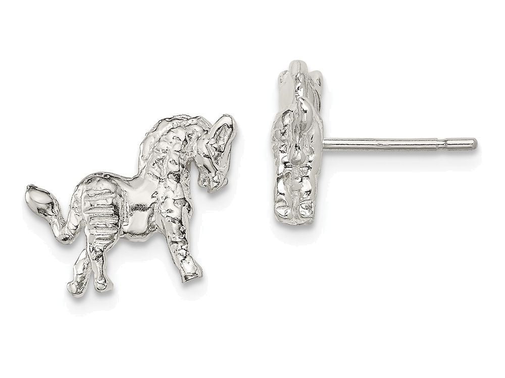 FJC Finejewelers Sterling Silver Unicorn Mini Earrings