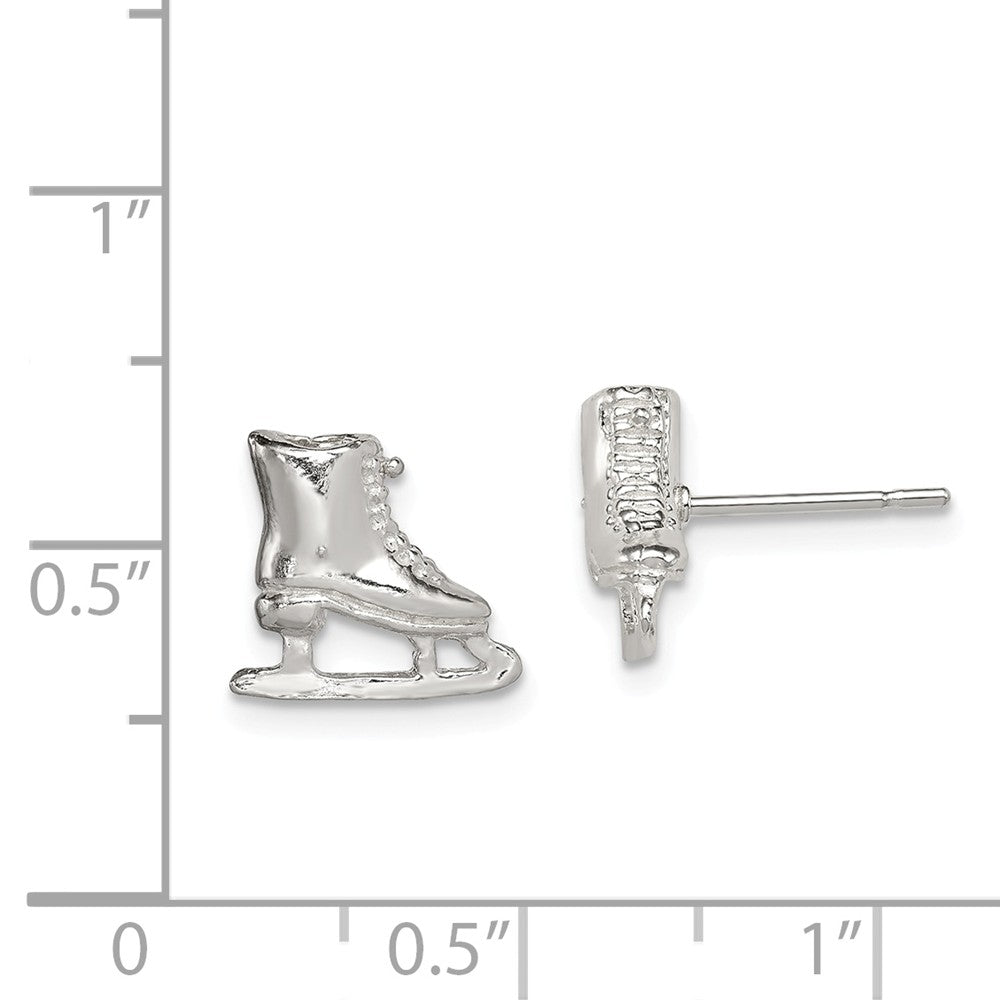 FJC Finejewelers Sterling Silver Ice Skate Mini Earrings