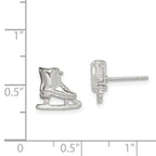 FJC Finejewelers Sterling Silver Ice Skate Mini Earrings
