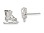 FJC Finejewelers Sterling Silver Ice Skate Mini Earrings