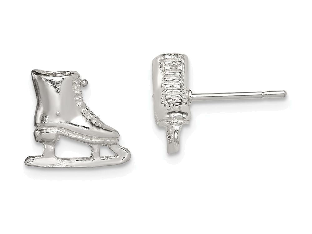 FJC Finejewelers Sterling Silver Ice Skate Mini Earrings