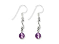 FJC Finejewelers Sterling Silver Amethyst Antiqued Dangle Earrings