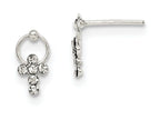 FJC Finejewelers Sterling Silver Cubic Zirconia Cross Earrings