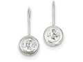 FJC Finejewelers Sterling Silver Round Cubic Zirconia Earrings