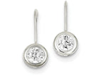 FJC Finejewelers Sterling Silver Round Cubic Zirconia Earrings