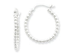 FJC Finejewelers Sterling Silver Polished Beaded Hoop Earrings