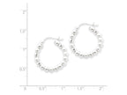 FJC Finejewelers Sterling Silver Polished Beaded Hoop Earrings