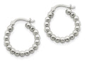 FJC Finejewelers Sterling Silver Polished Beaded Hoop Earrings