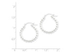 FJC Finejewelers Sterling Silver Polished Beaded Hoop Earrings