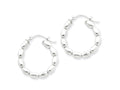 FJC Finejewelers Sterling Silver Polished Beaded Hoop Earrings