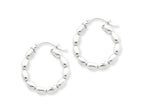 FJC Finejewelers Sterling Silver Polished Beaded Hoop Earrings