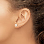 FJC Finejewelers Sterling Silver Peach Cultured Pearl Button Earrings