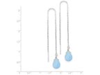 FJC Finejewelers Sterling Silver Blue Agate Threader Earrings
