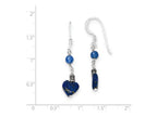 FJC Finejewelers Sterling Silver Lapis/blue Agate Antiqued Earrings