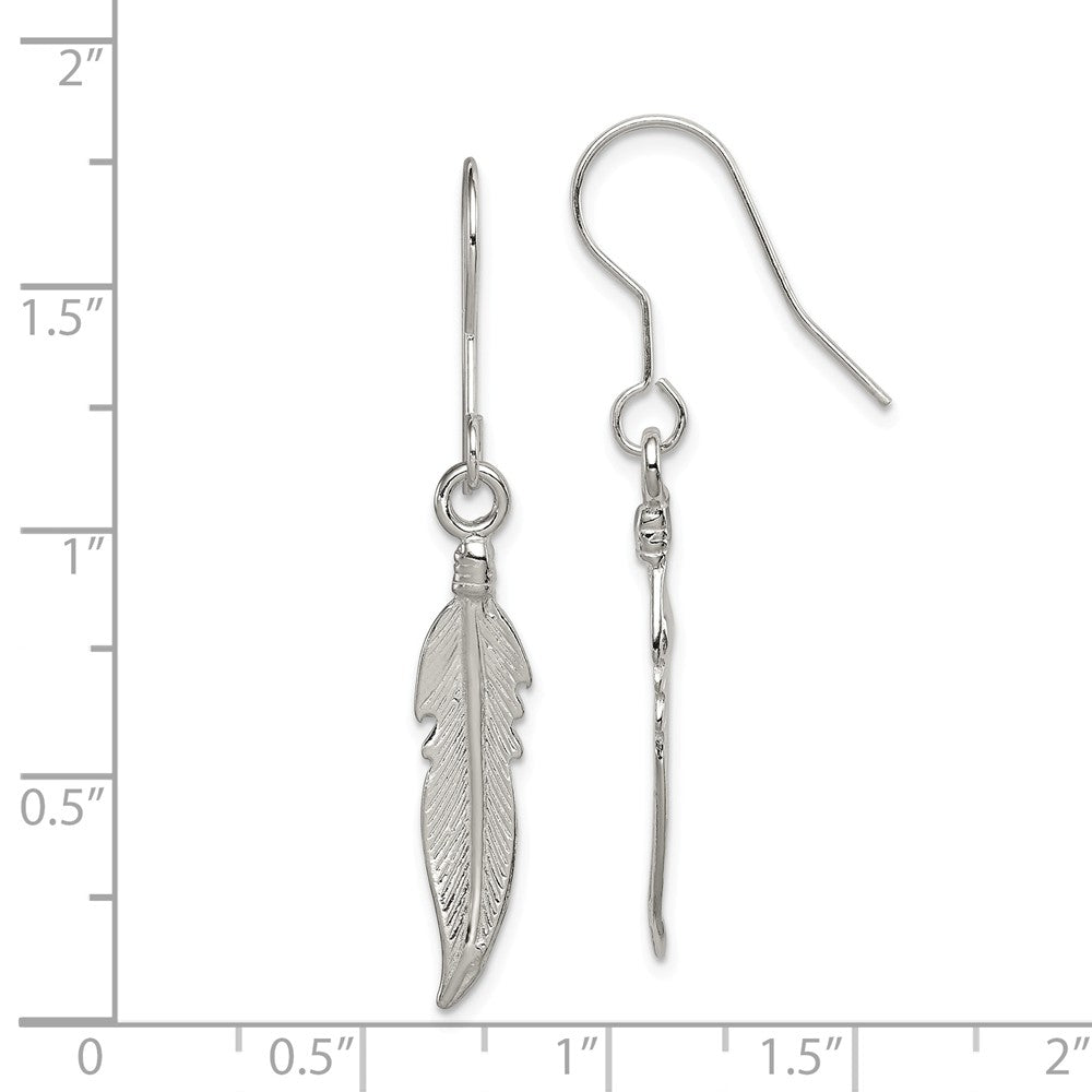 FJC Finejewelers Sterling Silver Feather Earrings