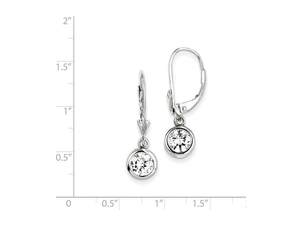FJC Finejewelers Sterling Silver Cubic Zirconia Leverback Earrings
