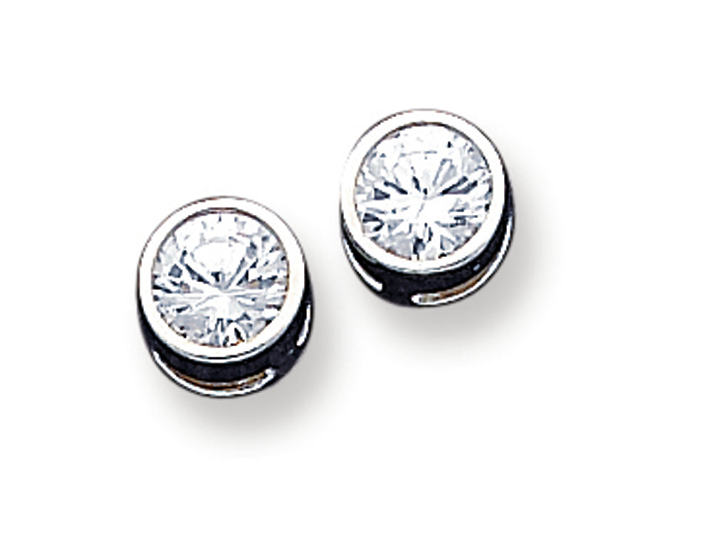 FJC Finejewelers Sterling Silver Cubic Zirconia Post Earrings