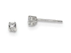 FJC Finejewelers Sterling Silver 3mm Round Basket Set Cubic Zirconia Stud Earrings