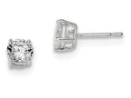 FJC Finejewelers Sterling Silver 6mm Round Basket Set Cubic Zirconia Stud Earrings