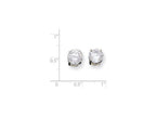 FJC Finejewelers Sterling Silver 8mm Round Basket Set Cubic Zirconia Stud Earrings