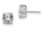 FJC Finejewelers Sterling Silver 8mm Round Basket Set Cubic Zirconia Stud Earrings