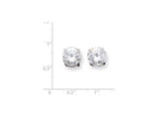 FJC Finejewelers Sterling Silver 10mm Round Basket Set Cubic Zirconia Stud Earrings