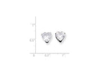 FJC Finejewelers Sterling Silver 8mm Heart Cubic Zirconia Stud Earrings