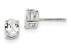 FJC Finejewelers Sterling Silver 5x7mm Oval Cubic Zirconia Stud Earrings