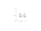 FJC Finejewelers Sterling Silver 5x7mm Pear Cubic Zirconia Stud Earrings