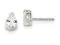 FJC Finejewelers Sterling Silver 5x7mm Pear Cubic Zirconia Stud Earrings