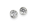 FJC Finejewelers Sterling Silver 5mm Cubic Zirconia Round Bezel Stud Earrings