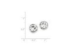 FJC Finejewelers Sterling Silver 9mm Cubic Zirconia Round Bezel Stud Earrings