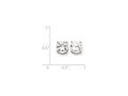 FJC Finejewelers Sterling Silver Round Cubic Zirconia Stud Earrings