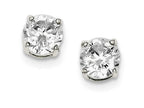 FJC Finejewelers Sterling Silver Round Cubic Zirconia Stud Earrings
