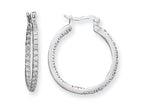 FJC Finejewelers Sterling Silver Cubic Zirconia Hoop Earrings