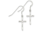 FJC Finejewelers Sterling Silver Polished Cross Earrings